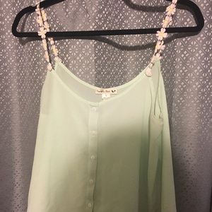 Sheer aqua crop top